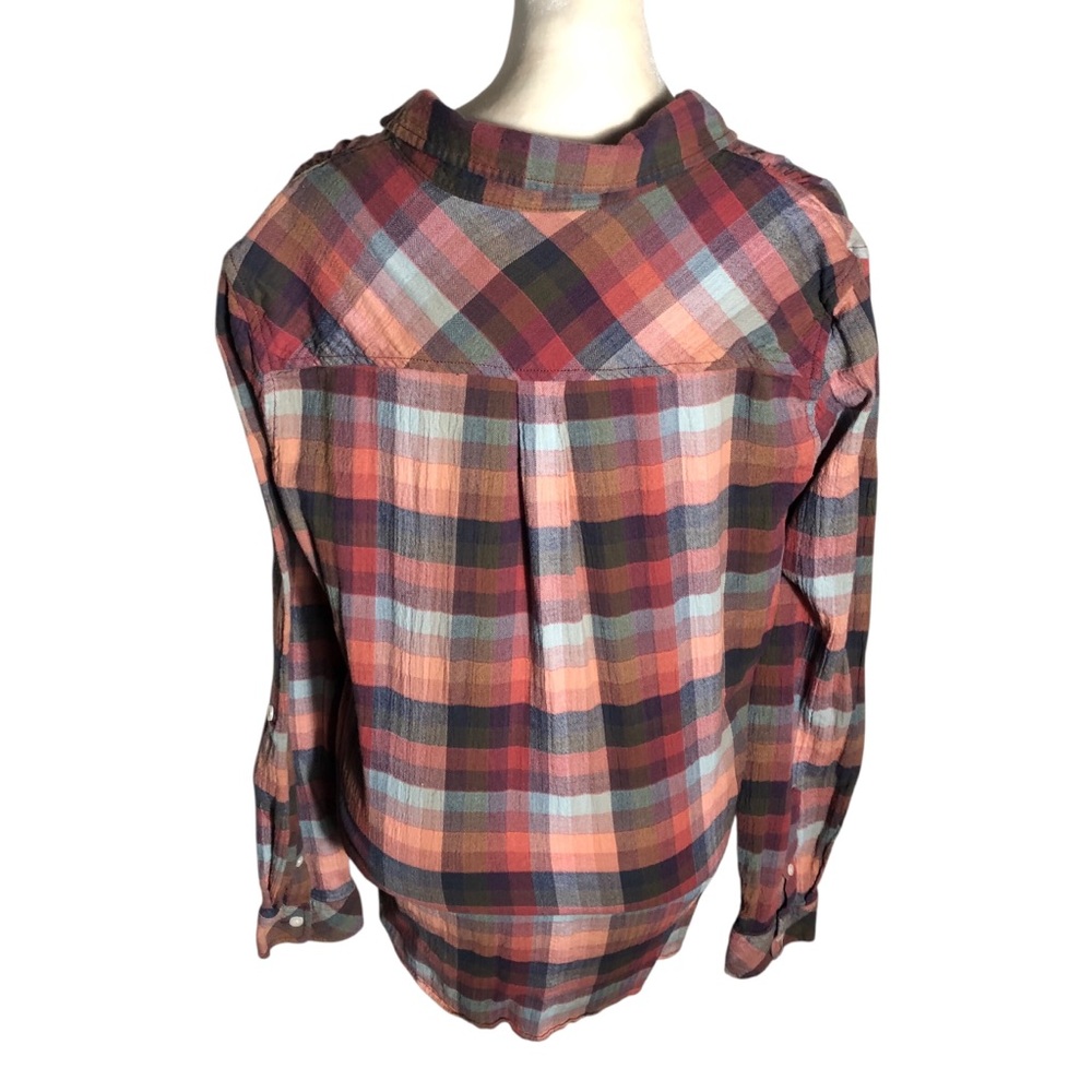 North River plaid button front long sleeve woven shirt. Sz Large - Picture 3 of 4